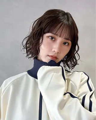ショート カラー パーマ 🫧もも🫧 ／パーマ/似合わせ/のヘアスタイル