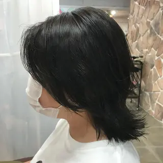 ミディアム ヲタク美容師 店長　上原のヘアスタイル