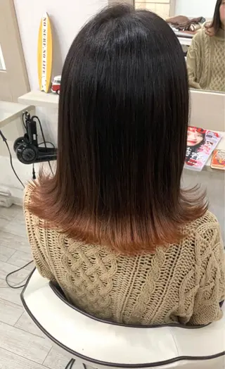 ミディアム カラー 京都大人女性ショート 徒歩1分/秋山のヘアスタイル