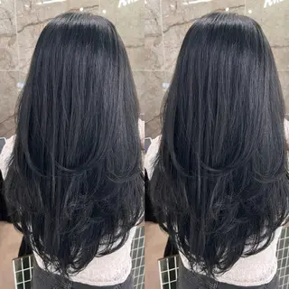 セミロング 💕韓国レイヤー× 髪質改善 宮内諒のヘアスタイル