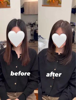 セミロング カラー レイヤー/韓国ヘア /LILICAのヘアスタイル