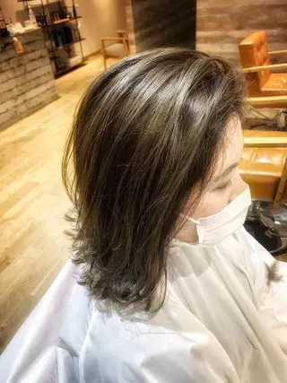 ミディアム ✨縮毛矯正✖︎顔周り レイヤー✨ナカムラのヘアスタイル