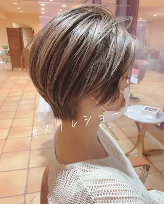 ショート 🎉骨格矯正カット ばば　としまさのヘアスタイル