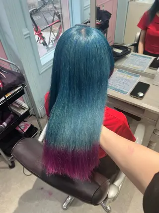 セミロング カラー ヘアアレンジ 🩶【推しハイトーン 】yuzu🩶のヘアスタイル
