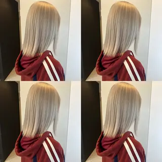 ミディアム カラー ✨縮毛矯正✖︎顔周り レイヤー✨ナカムラのヘアスタイル