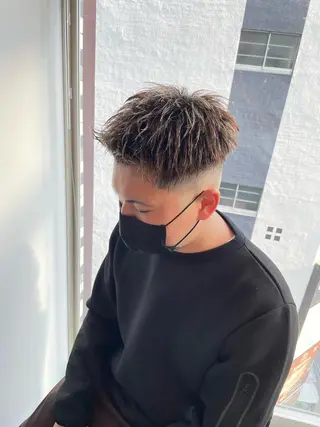 ショート カラー メンズ 【men's Lapis横浜】海人のヘアスタイル