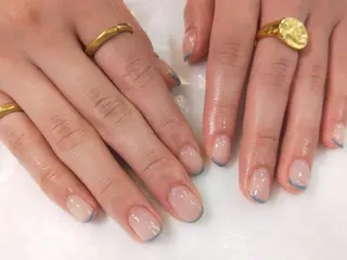 ネイル はばすみれ🎀ﾈｲﾙ 光ﾌｪｲｼｬﾙ ﾍｱのネイルデザイン