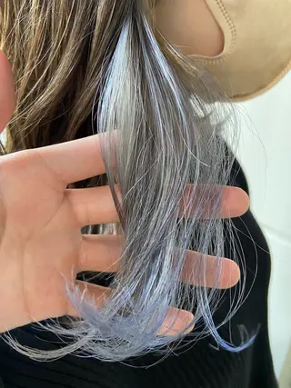 セミロング カラー ハイトーン/小顔 カット/Ayumuのヘアスタイル