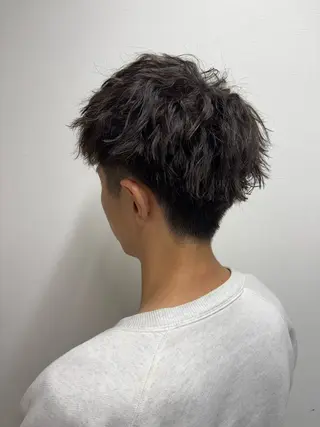 ショート パーマ メンズ 🦖透明感カラー 🦖三橋広空のヘアスタイル