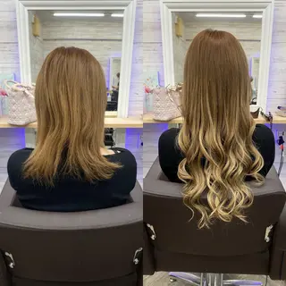 ミディアム カラー ヘアアレンジ アイブロウ LAVENDIA 初音のヘアスタイル