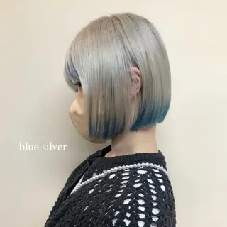 ミディアム カラー レイヤー/ボブ/透明 感カラー/佐藤奈由のヘアスタイル