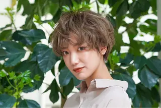 ショート カラー パーマ 松尾謙佑【ハイライト LEDエクステ】のヘアスタイル