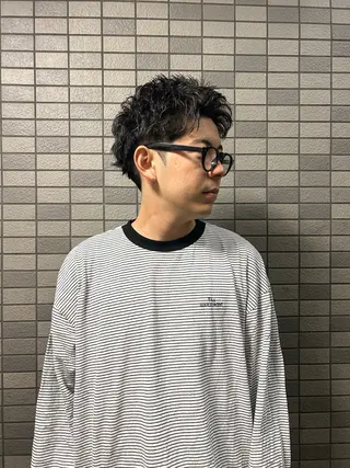 ショート パーマ メンズ 💈メンズ短髪特化 ✂︎伊藤大輝💈のヘアスタイル