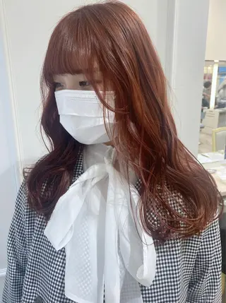 ロング カラー 小顔レイヤー/ ベージュ🤍Rieのヘアスタイル