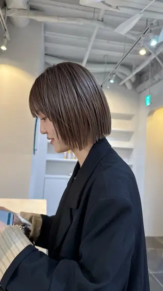 ショート 愛花/久屋大通/ 切りっぱなしボブのヘアスタイル