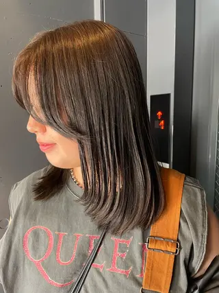 ミディアム カラー PANOLA下北沢 中川夢菜のヘアスタイル