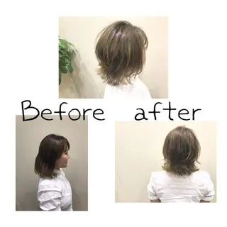 ミディアム 渋谷レイヤーカット❌ 縮毛矯正専門/武田涼のヘアスタイル