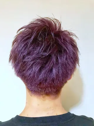 ショート カラー メンズ インナーカラー/ ストレート/奥野洸也のヘアスタイル