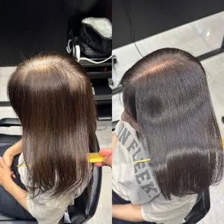 ミディアム 白髪ぼかし/髪質 改善/KOMORIのヘアスタイル
