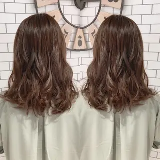 セミロング カラー ヘアアレンジ 韓国hair🦋 Nanaのヘアスタイル