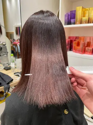 ミディアム カラー ヘアアレンジ ネイル マツエク・マツパ アイブロウ 韓国風ハッシュカット 似合わせレイヤー池袋のヘアスタイル