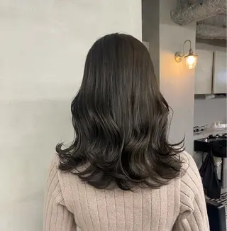 ロング カラー 新宿/韓国ヘア/ 髪質改善ストレートのヘアスタイル