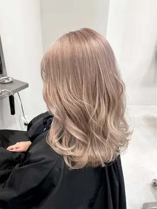 セミロング カラー カットモデル様無料 💎saaya💎のヘアスタイル