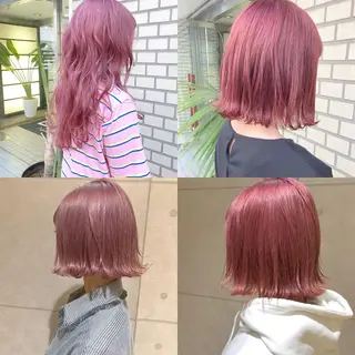 ミディアム カラー パーマ ヘアアレンジ ハイトーン特化🤍 浦住のヘアスタイル