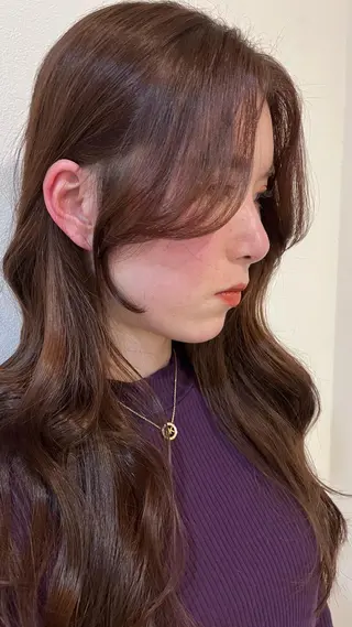 ロング カラー ヘアアレンジ 韓国×巻ける髪質改善 💍maki💍のヘアスタイル