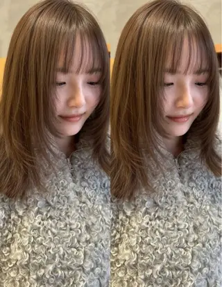 ミディアム カラー 柔らかいオリーブ🍃 カラーNatsumiのヘアスタイル