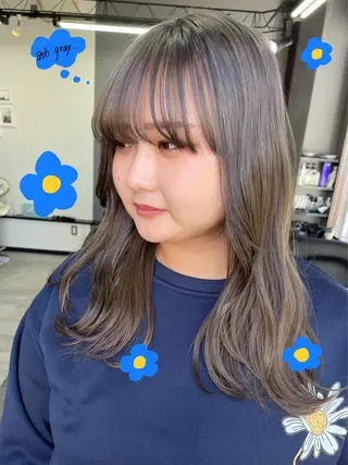ミディアム カラー オノ アカネのヘアスタイル