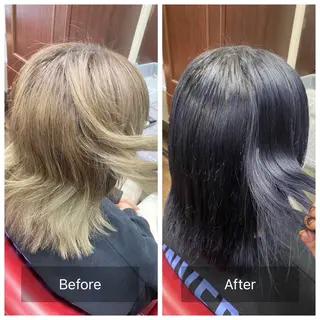 ミディアム カラー 白幡 彩香のヘアスタイル