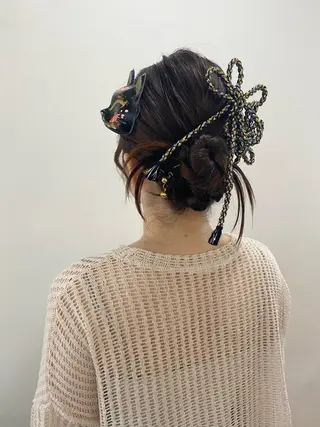 ミディアム ヘアアレンジ Kazaoka Saraのヘアスタイル