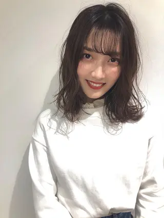 セミロング 過去一の柔髪ヘア 🌿einshairのヘアスタイル