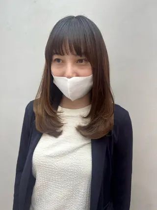 ミディアム 🌷モア 🌷暖色カラー・ボブのヘアスタイル