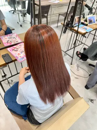 ロング カラー ブリーチなしwカラー /艶カラー/oukaのヘアスタイル