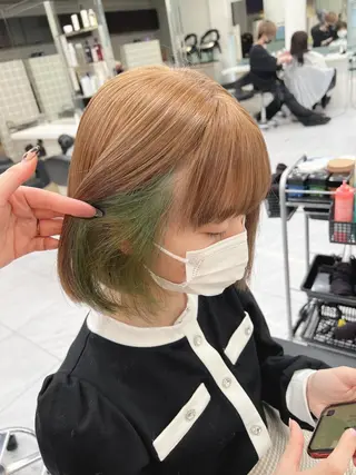 セミロング 💖札幌カラー 指名No.1💖玲奈のヘアスタイル