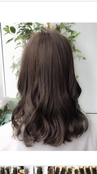 ミディアム カラー パーマ ヘアアレンジ 🌈髪質改善💕 縮毛矯正✨青木まで✨のヘアスタイル