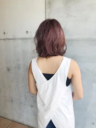 ショート カラー パーマ 吉田 明弘のヘアスタイル