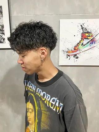 ショート パーマ メンズ 🟦西荻窪メンズ特化 美容師🟦Yu-Jiのヘアスタイル