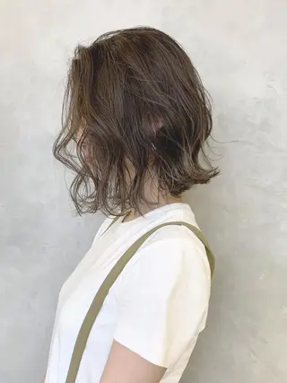 ミディアム カラー パーマ ヘアアレンジ ITbyALBUM 中野店のヘアスタイル