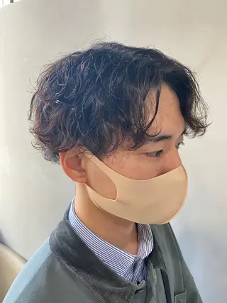 ショート パーマ メンズ 寳泉 章弘のヘアスタイル