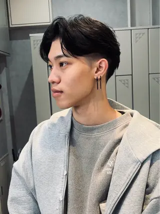 ショート カラー パーマ メンズ 石満 諒 メンズ縮毛矯正のヘアスタイル