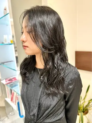 ロング パーマ デジタルパーマ 🌀ボブ　萩原　龍のヘアスタイル