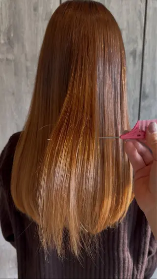 ロング キタダ ハルカのヘアスタイル
