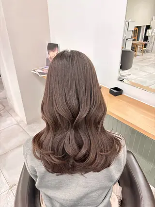 ミディアム ️髪質改善カラー /美髪矯正🎀こゆきのヘアスタイル