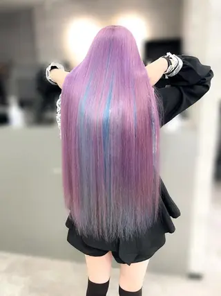 ロング カラー ハイトーンエクステ 🎩カズキ🎩のヘアスタイル