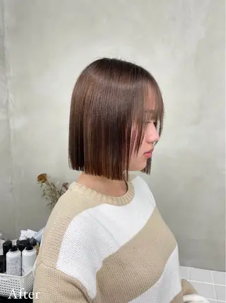 ミディアム 似合わせカット/ ハイトーン/aoiのヘアスタイル