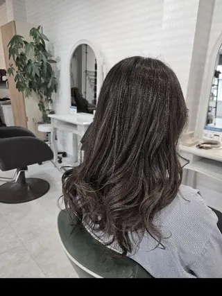 セミロング 【ハイライトに自信】 福田 将太のヘアスタイル