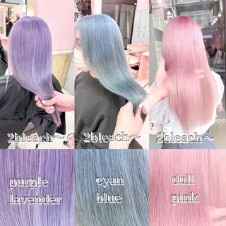 ミディアム カラー ❄️💛エクステ ブリーチ❄️yukiのヘアスタイル